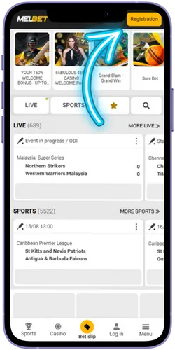 MelBet signup