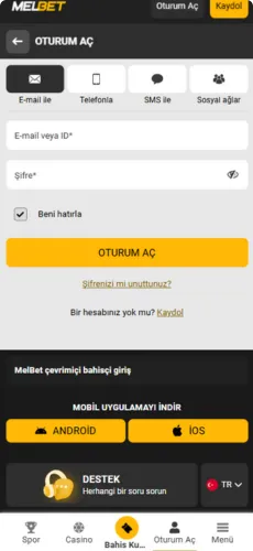 Register Melbet
