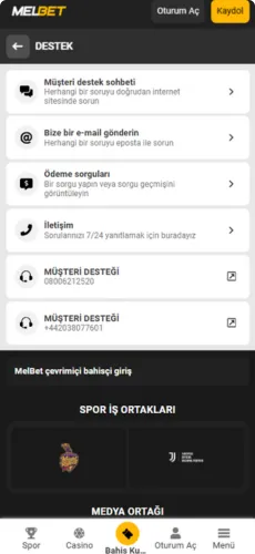 Destek Melbet